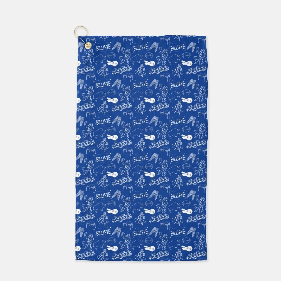 Buffalo Football Golf Towel - Leveled Up Labels