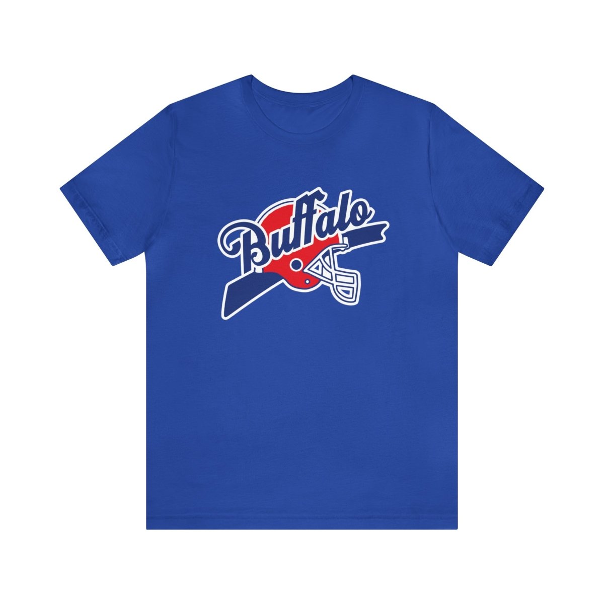 Buffalo Helmet Script T - Shirt - Leveled Up Labels