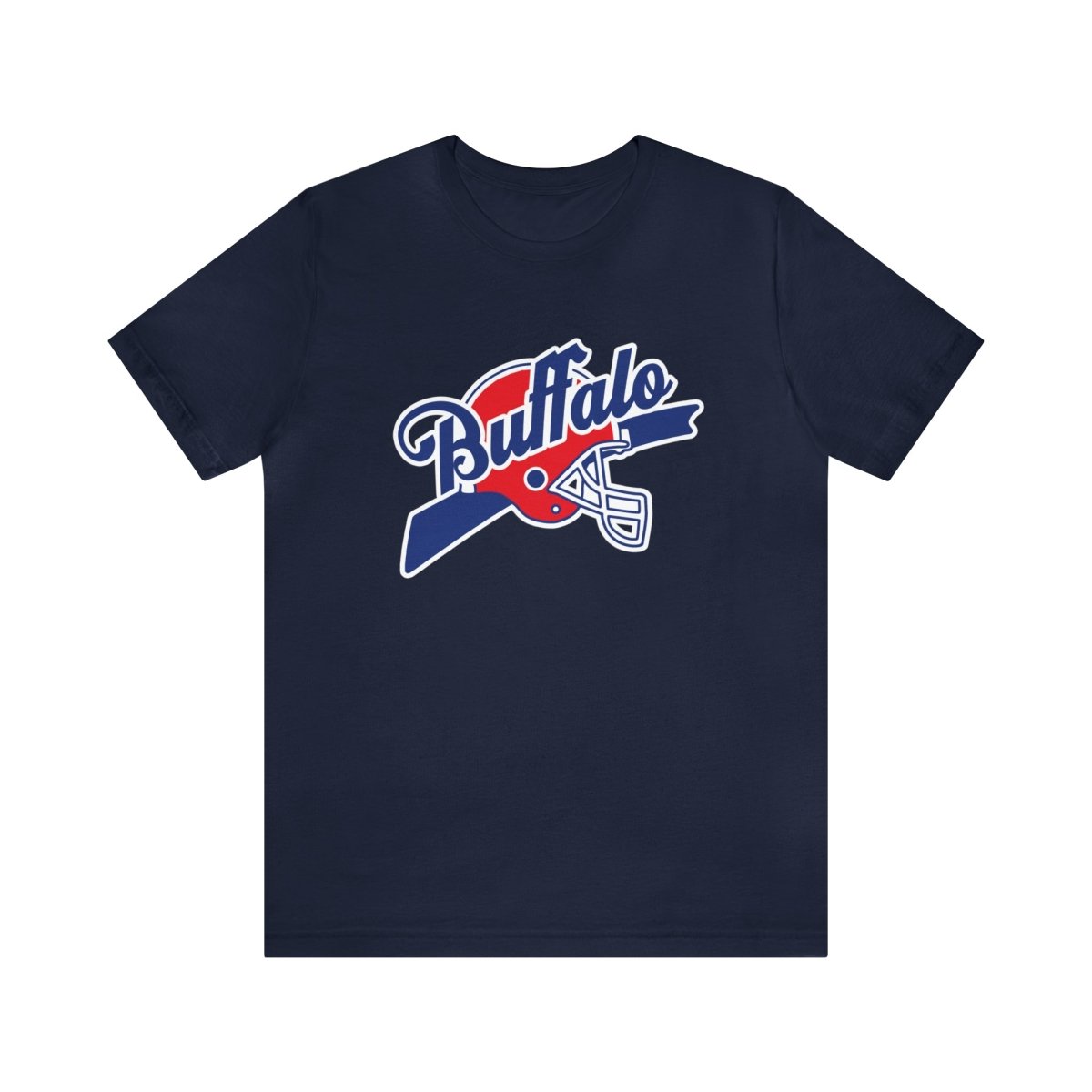 Buffalo Helmet Script T - Shirt - Leveled Up Labels