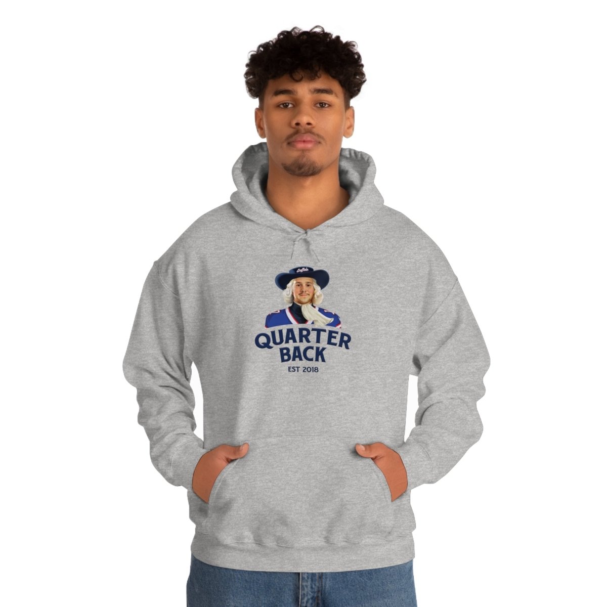 Josh Allen Quarterback "Quaker" Parody Hoodie - Leveled Up Labels