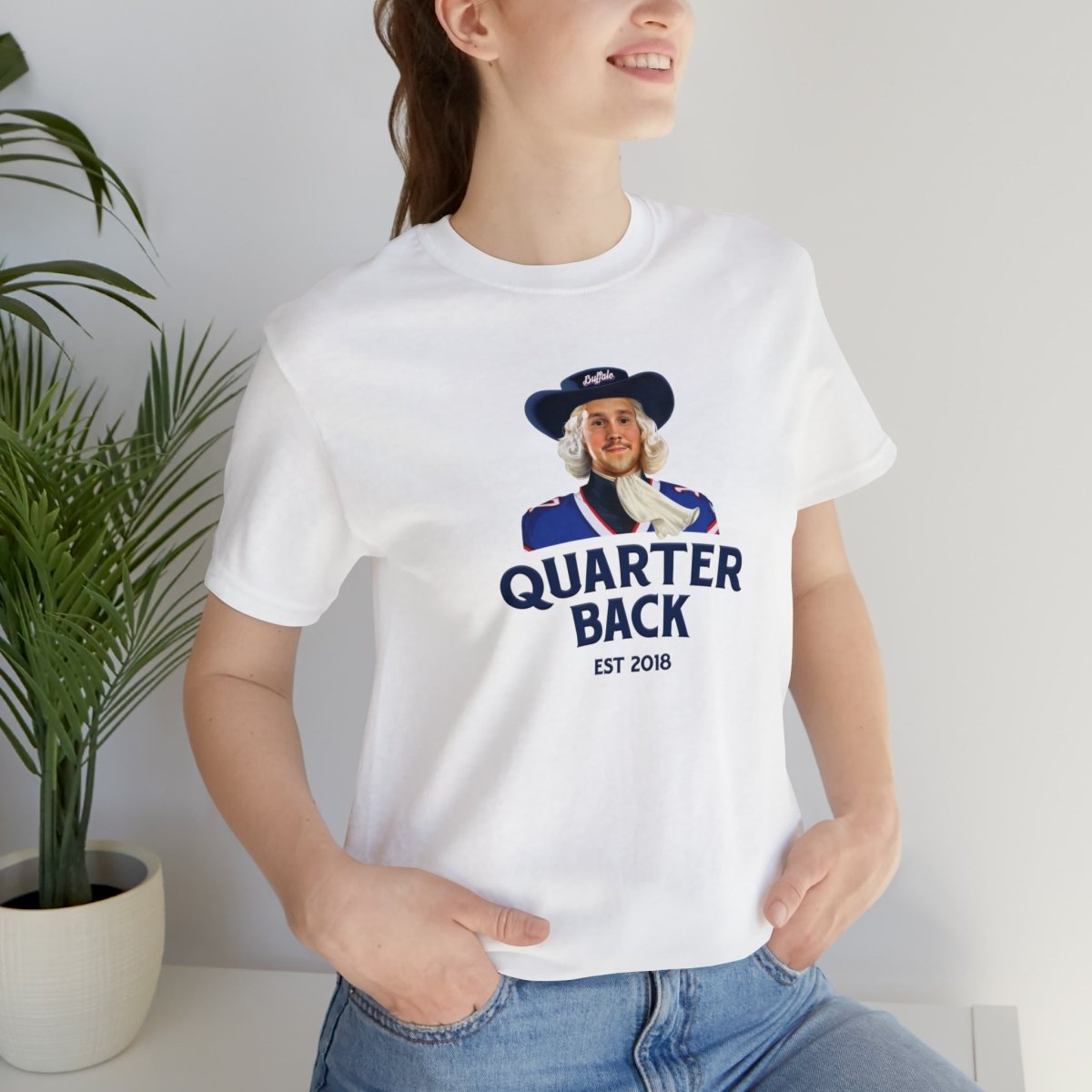 Josh Allen Quarterback "Quaker" Parody T - Shirt - Leveled Up Labels