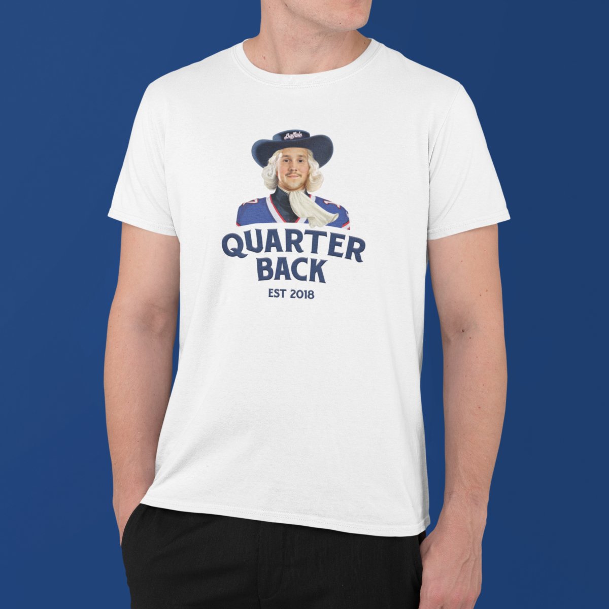 Josh Allen Quarterback "Quaker" Parody T - Shirt - Leveled Up Labels