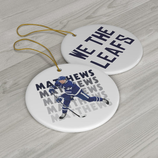 Number 34 Noel Ceramic Ornament - Leveled Up Labels