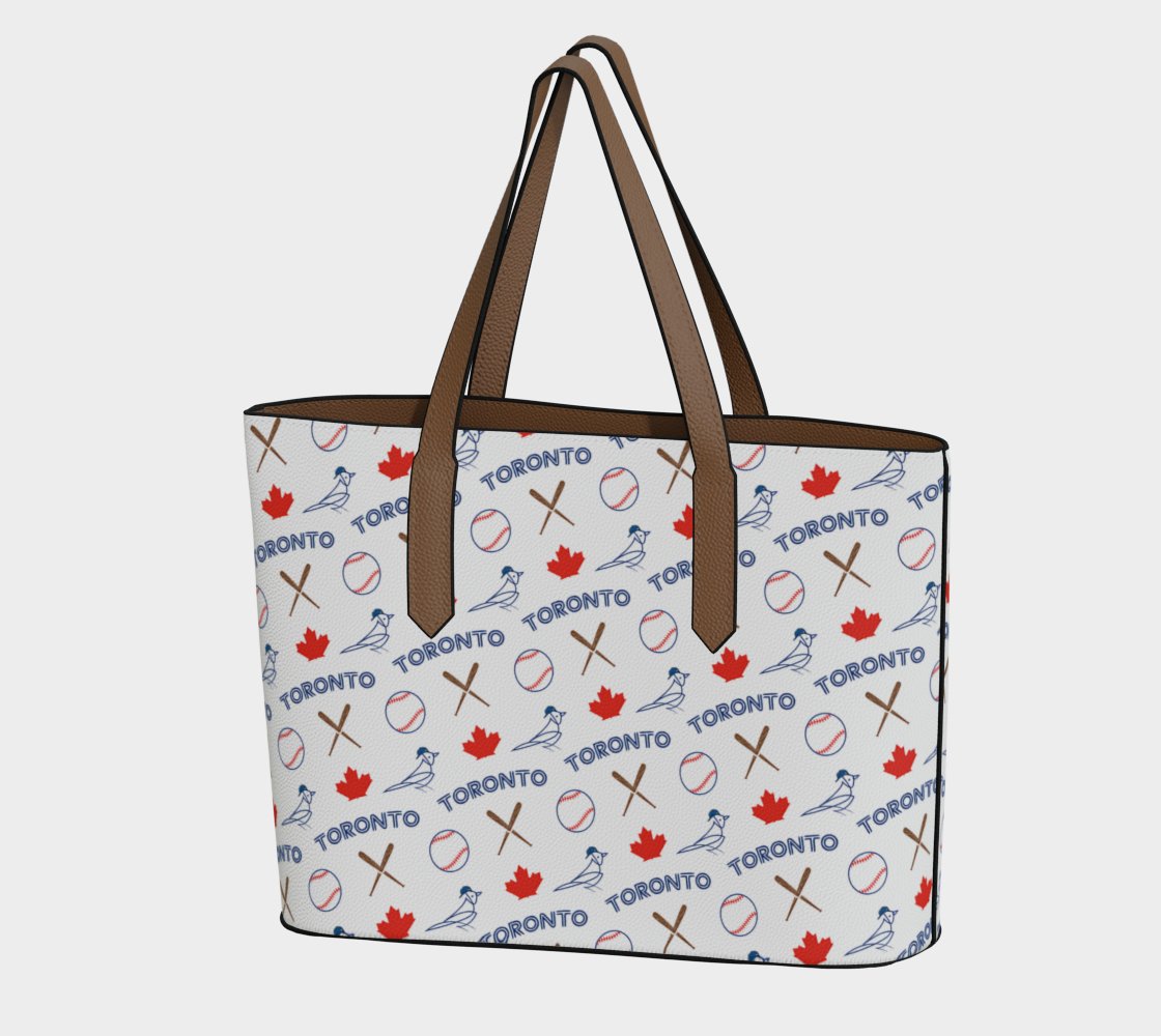 Toronto Baseball Vegan Leather Tote - Leveled Up Labels
