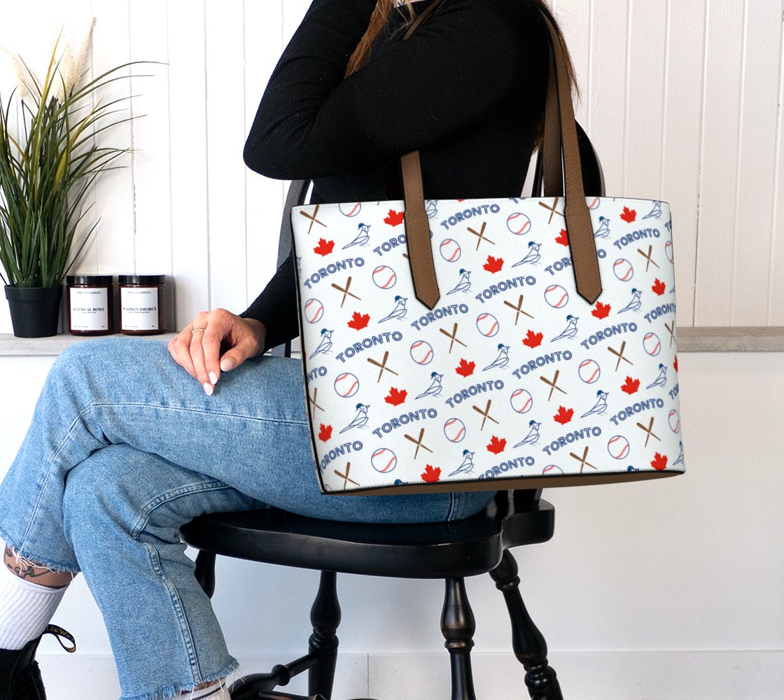 Toronto Baseball Vegan Leather Tote - Leveled Up Labels
