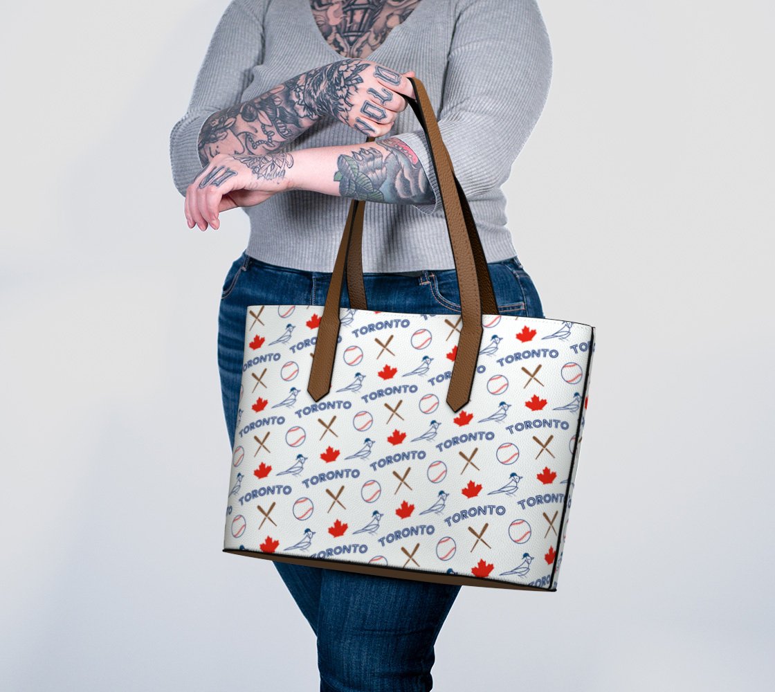 Toronto Baseball Vegan Leather Tote - Leveled Up Labels