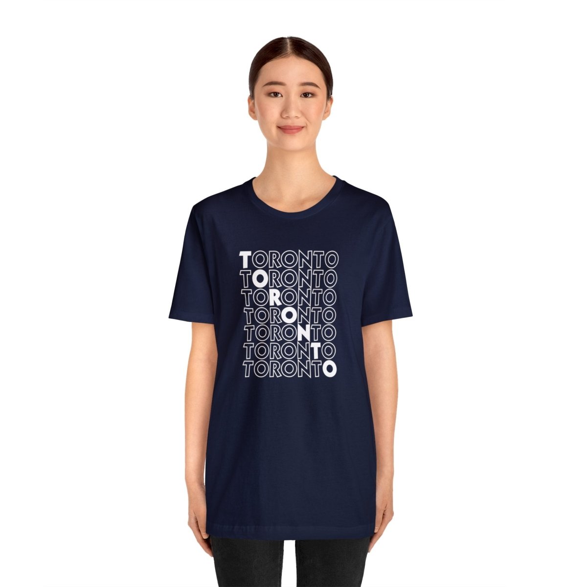Toronto Blue and White Stack T - Shirt - Leveled Up Labels