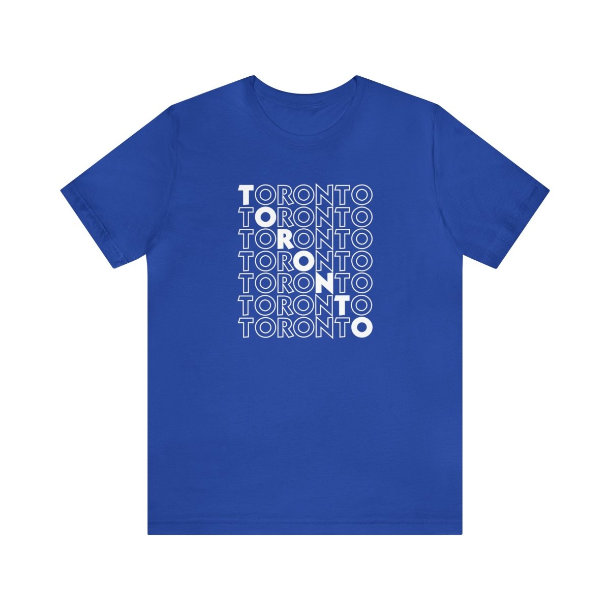 Toronto Blue and White Stack T - Shirt - Leveled Up Labels