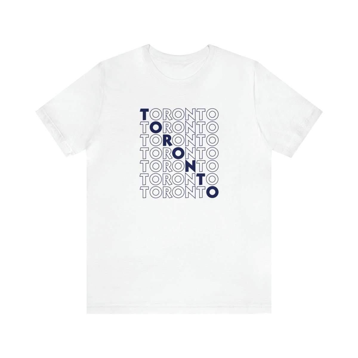Toronto Blue and White Stack T - Shirt - Leveled Up Labels