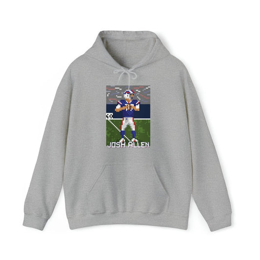 Unisex Josh Allen Pixel Art Hoodie - Leveled Up Labels