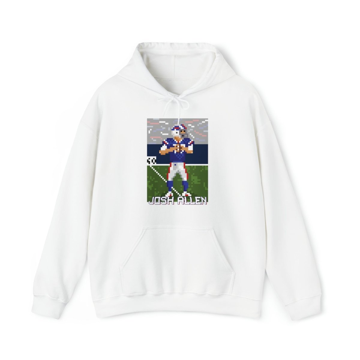 Unisex Josh Allen Pixel Art Hoodie - Leveled Up Labels