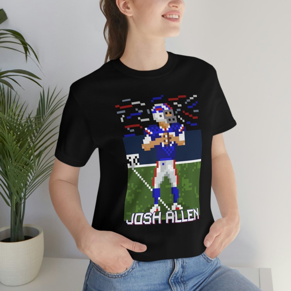 Unisex Josh Allen Pixel Art T - Shirt - Leveled Up Labels
