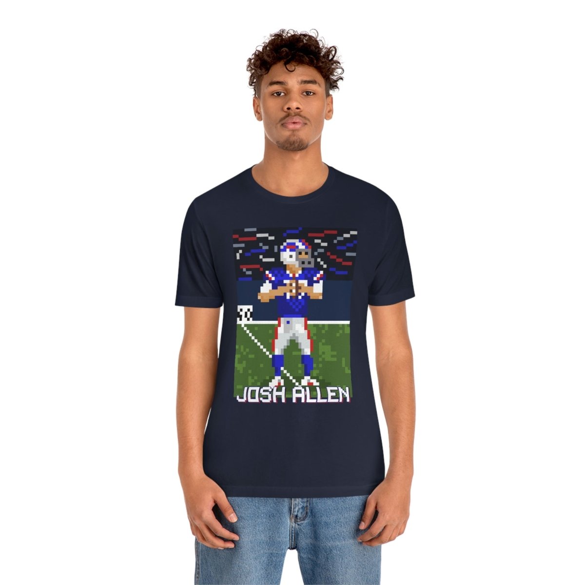 Unisex Josh Allen Pixel Art T - Shirt - Leveled Up Labels