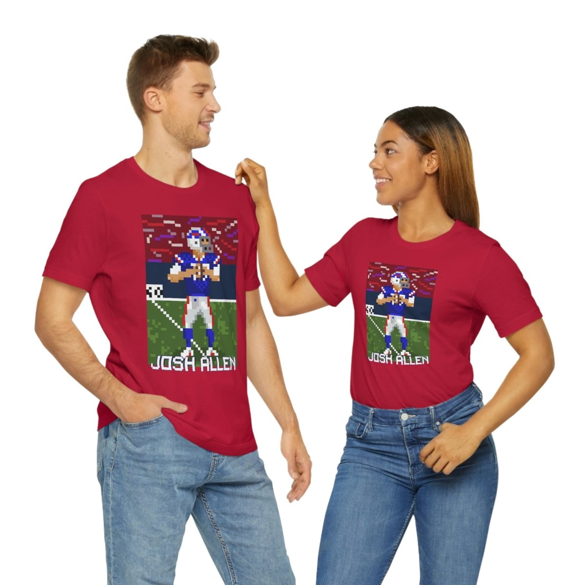 Unisex Josh Allen Pixel Art T - Shirt - Leveled Up Labels