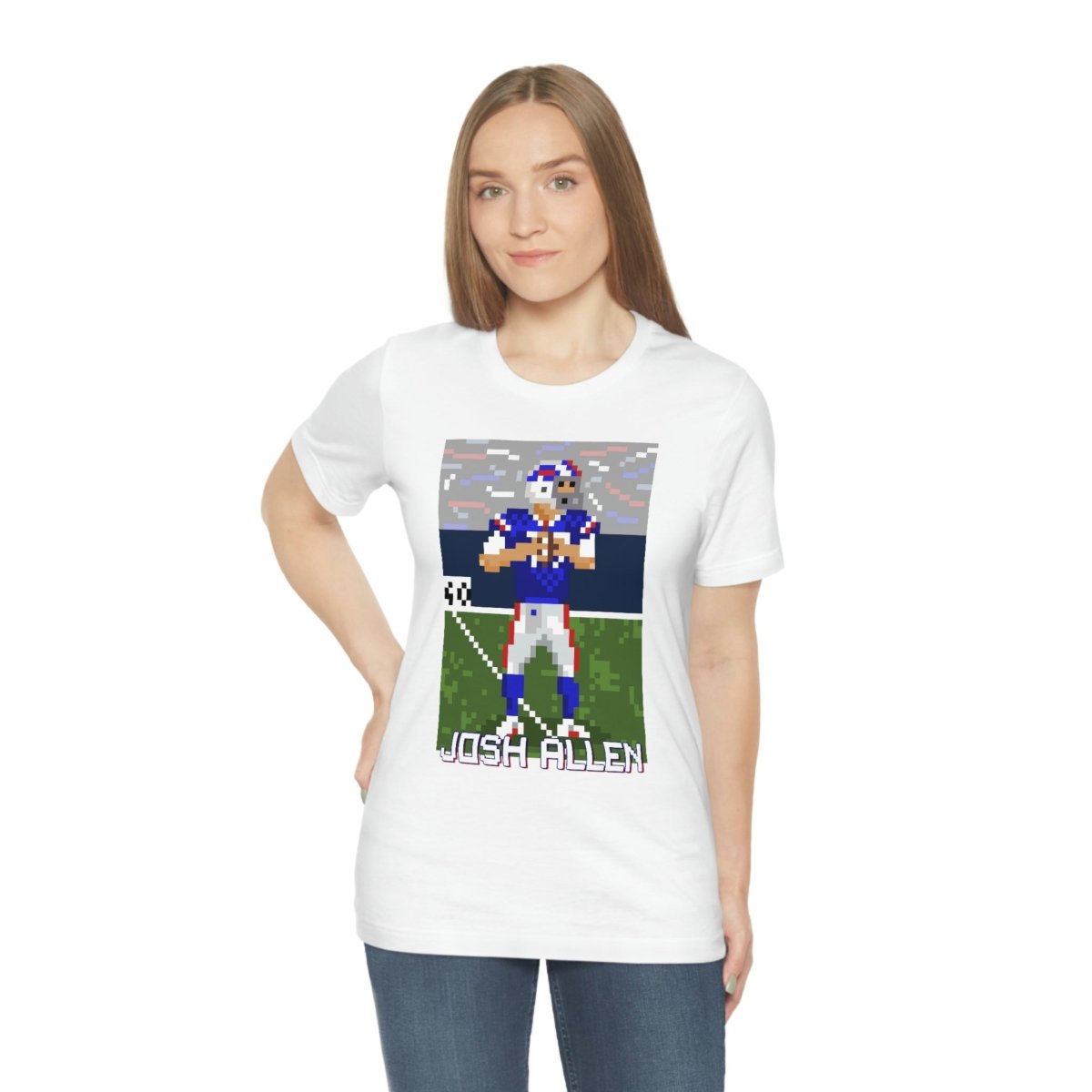 Unisex Josh Allen Pixel Art T - Shirt - Leveled Up Labels