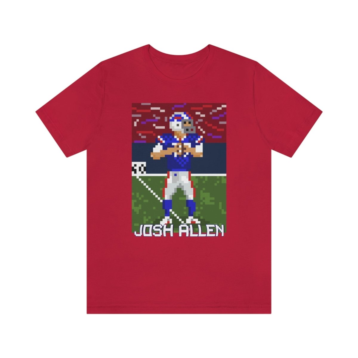 Unisex Josh Allen Pixel Art T - Shirt - Leveled Up Labels