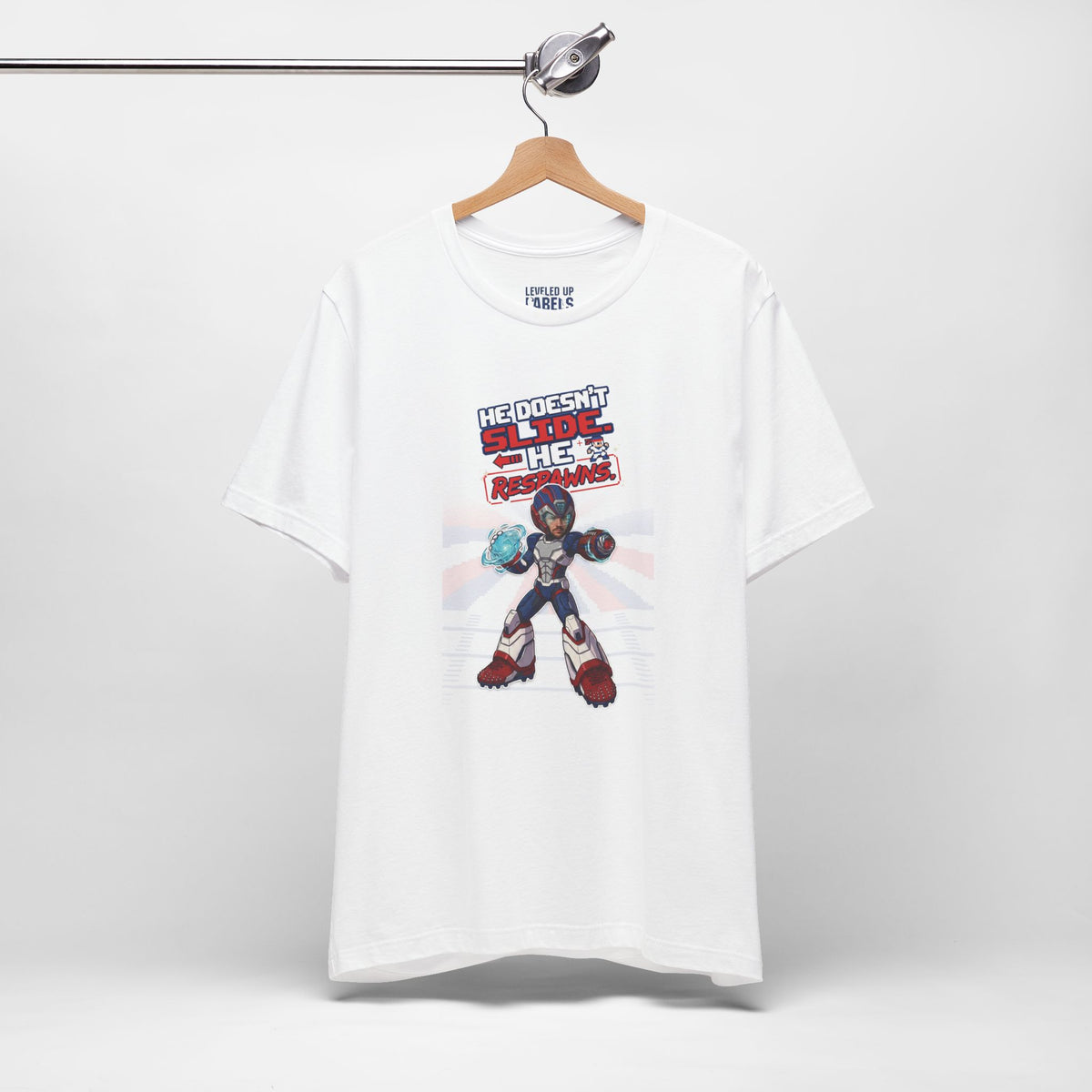 He Doesn't Slide He Respawns T-Shirt