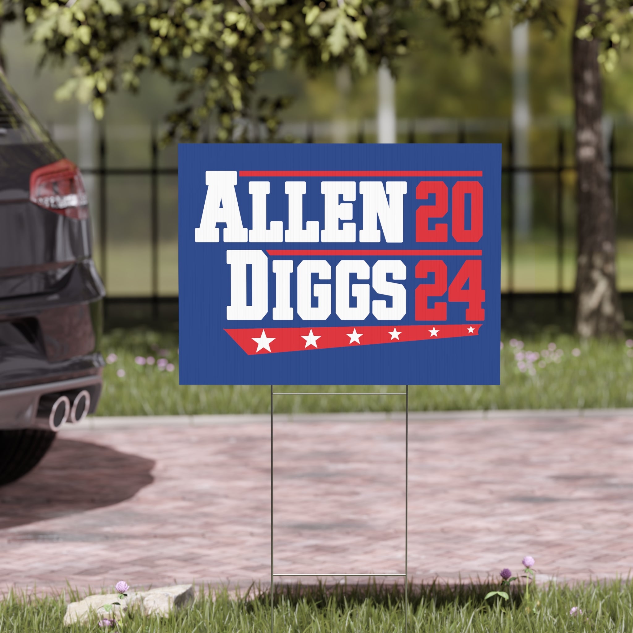 Allen Diggs 2024 Yard Sign 18x24 2 Sided Fun Lawn Sign 