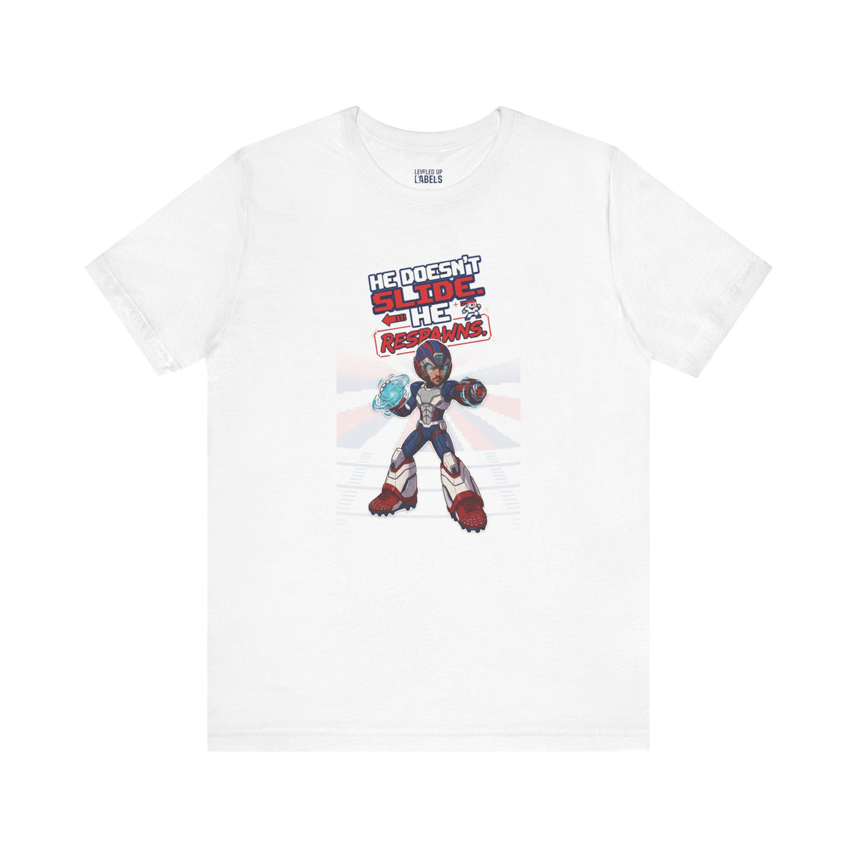 He Doesn't Slide He Respawns T-Shirt