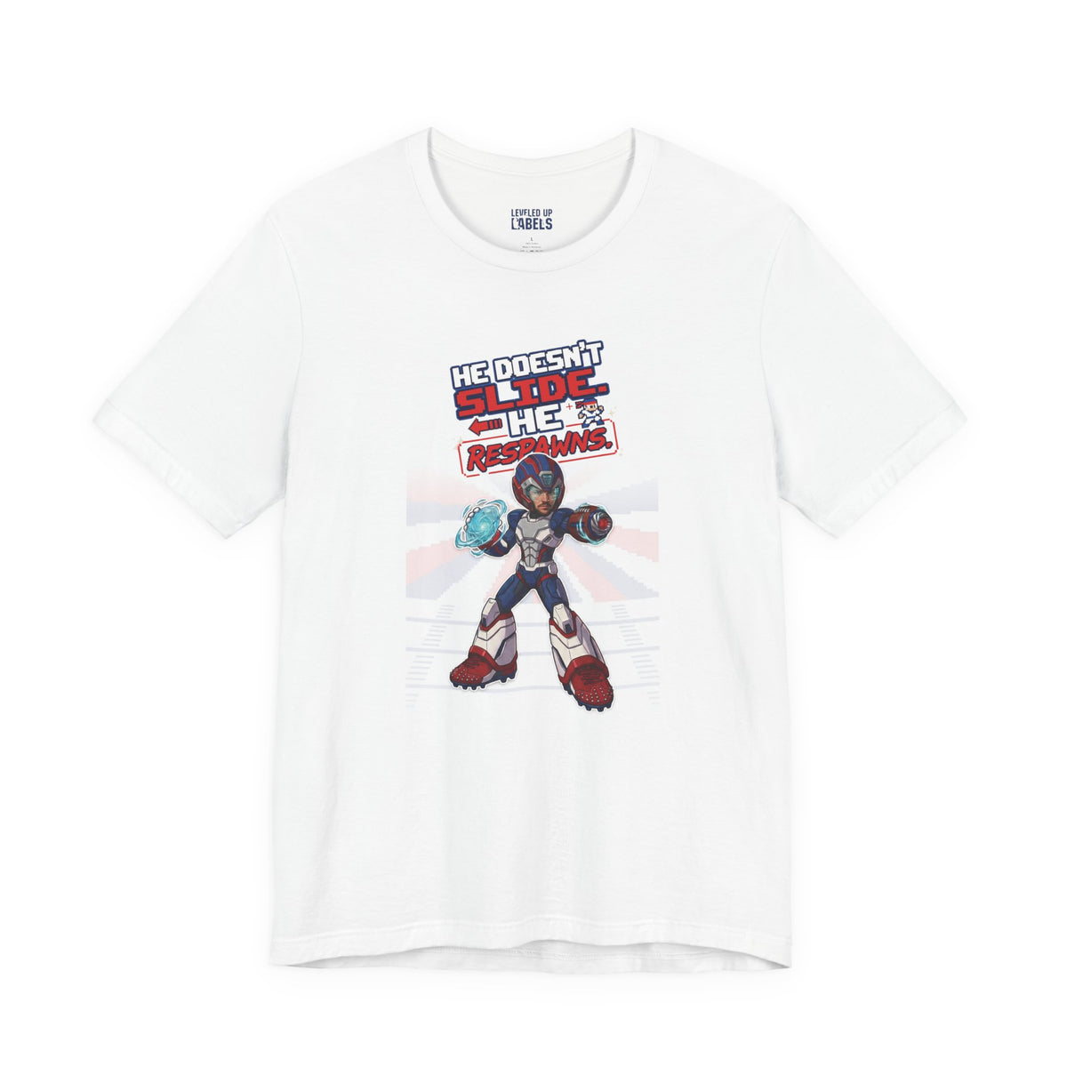 He Doesn't Slide He Respawns T-Shirt