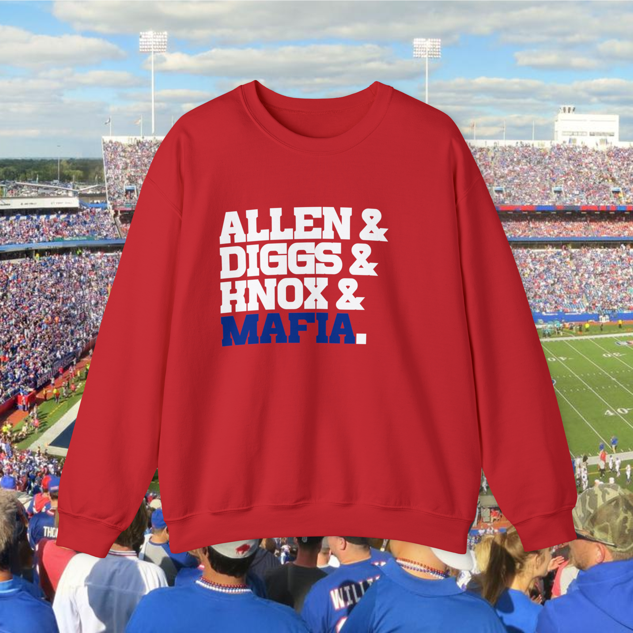 Let's Go Buffalo Red Crewneck Sweatshirt || Buffalo Bills, Football,Bills  Mafia,Buffalo Sweatshirt,716,Allen,Diggs,Buffalo