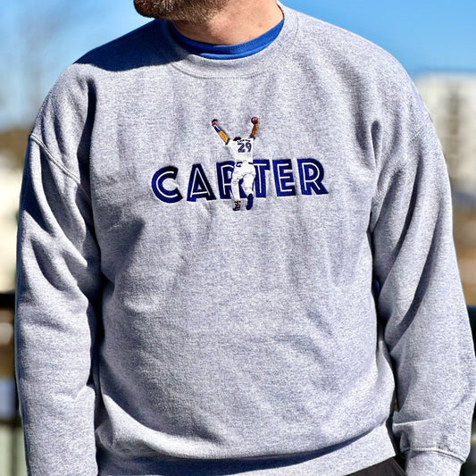 Carter Embroidered Unisex Sweatshirt - Leveled Up Labels