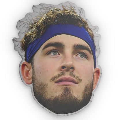 Custom Buffalo Football Face Pillow - Leveled Up Labels