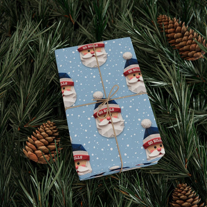 Go Bills Santa Wrapping Paper - Leveled Up Labels