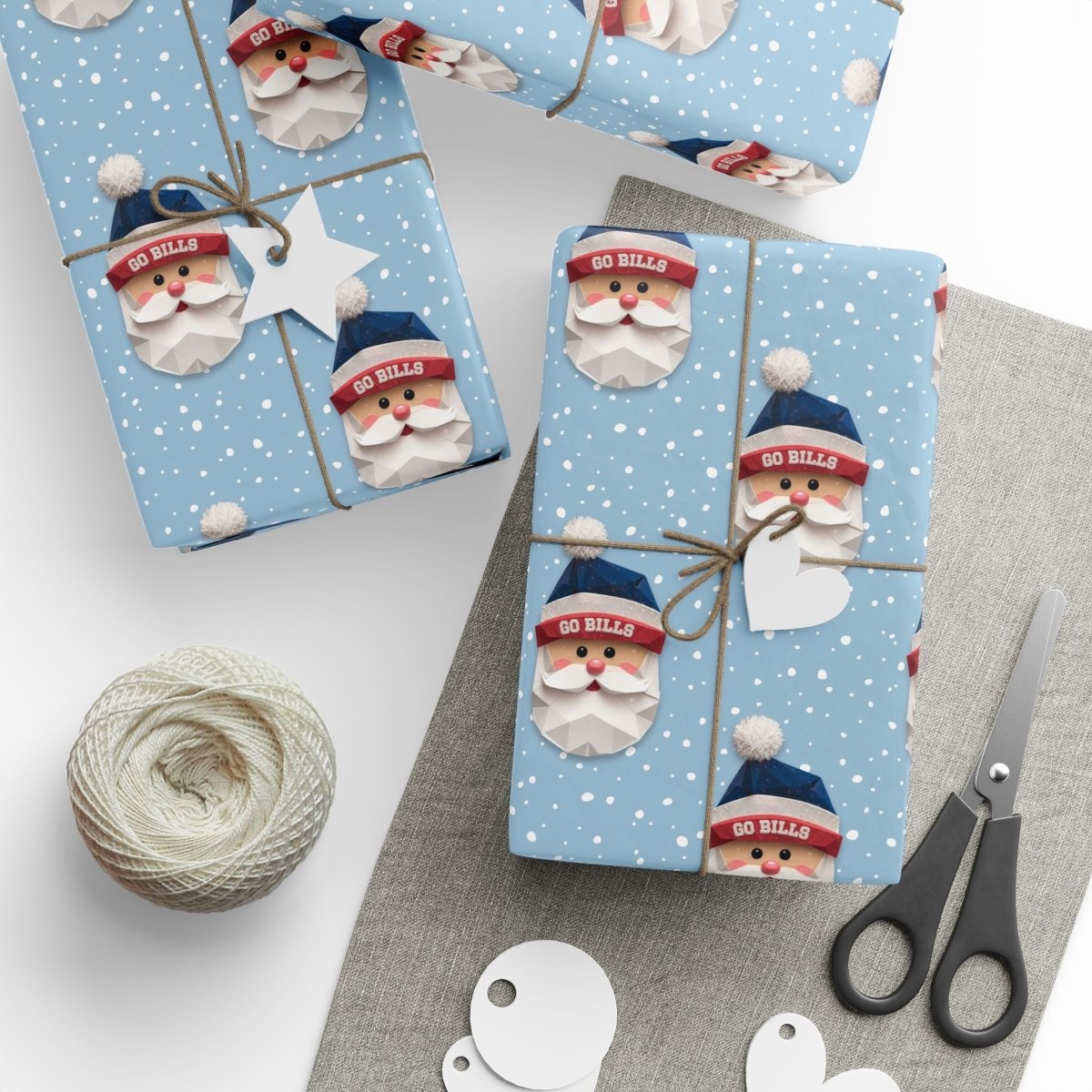 Go Bills Santa Wrapping Paper - Leveled Up Labels