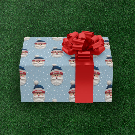 Go Bills Santa Wrapping Paper - Leveled Up Labels