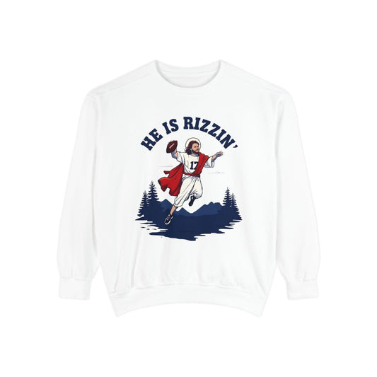 He is Rizzin' Josh Allen Crewneck Sweatshirt - Leveled Up Labels