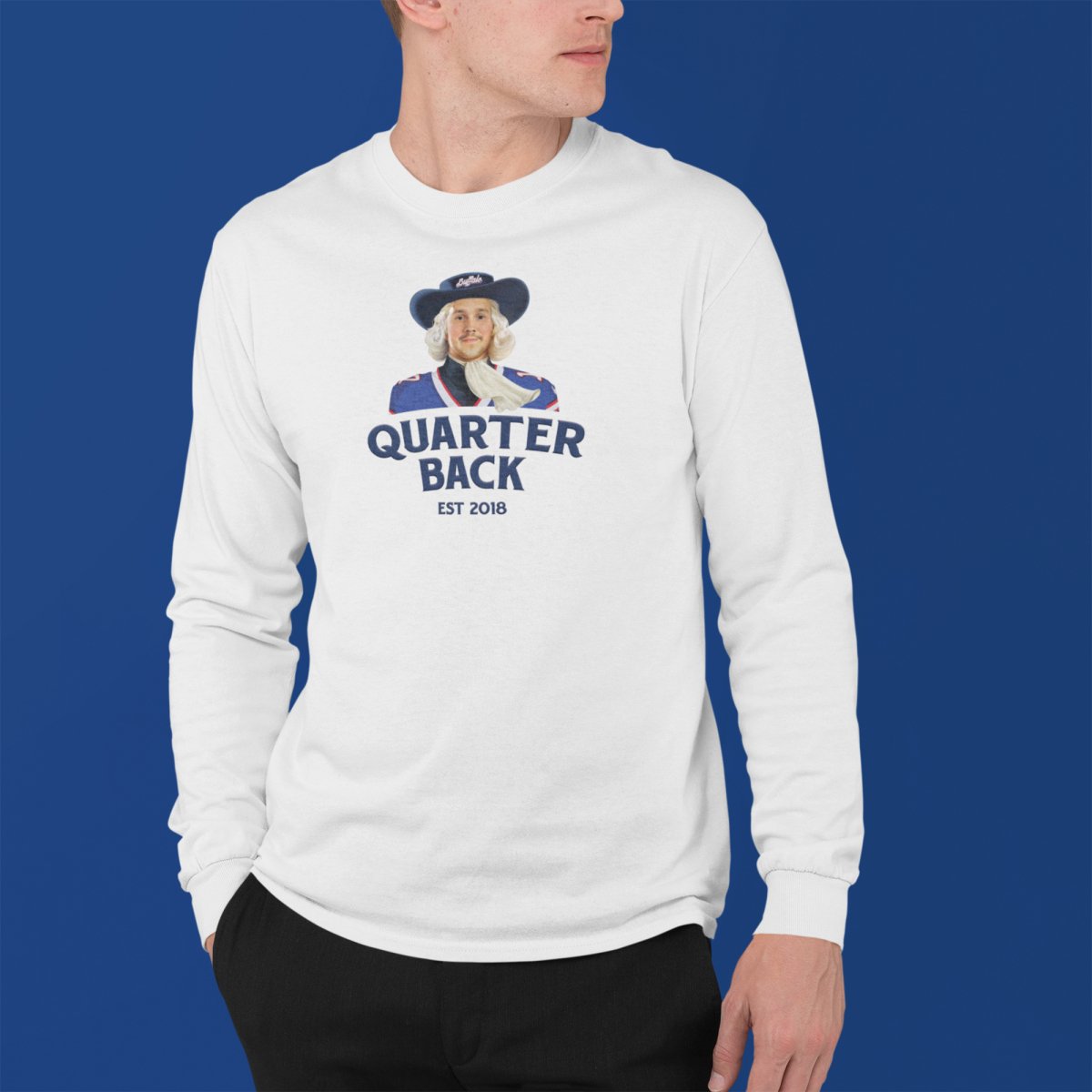 Josh Allen Quarterback "Quaker" Parody Crewneck Sweatshirt - Leveled Up Labels