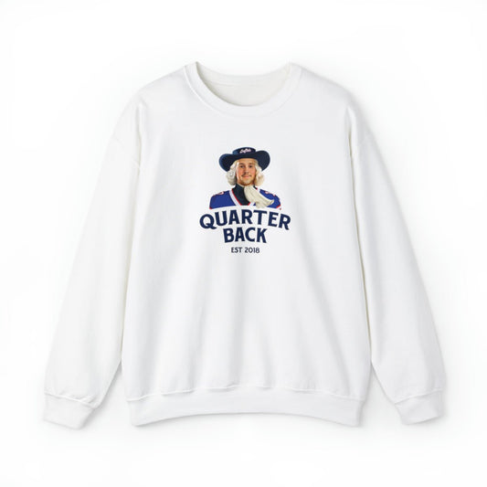 Josh Allen Quarterback "Quaker" Parody Crewneck Sweatshirt - Leveled Up Labels