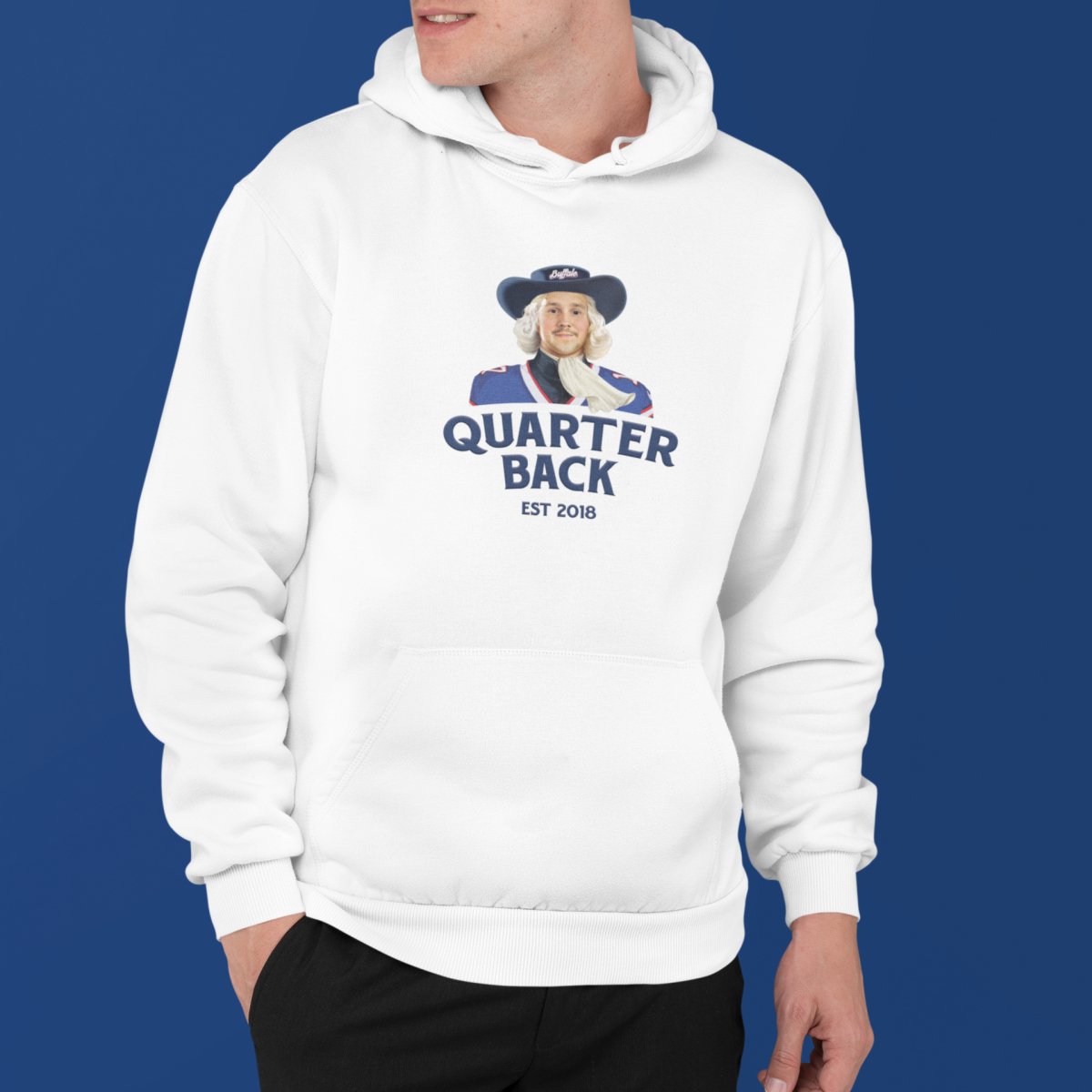 Josh Allen Quarterback "Quaker" Parody Hoodie - Leveled Up Labels