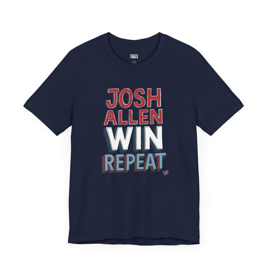 Josh Allen Win Repeat T-Shirt - Leveled Up Labels