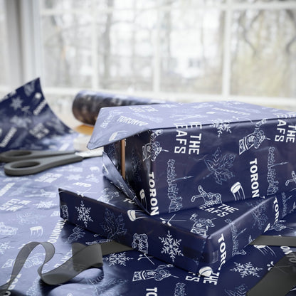 Toronto Hockey Wrapping Paper - Leveled Up Labels