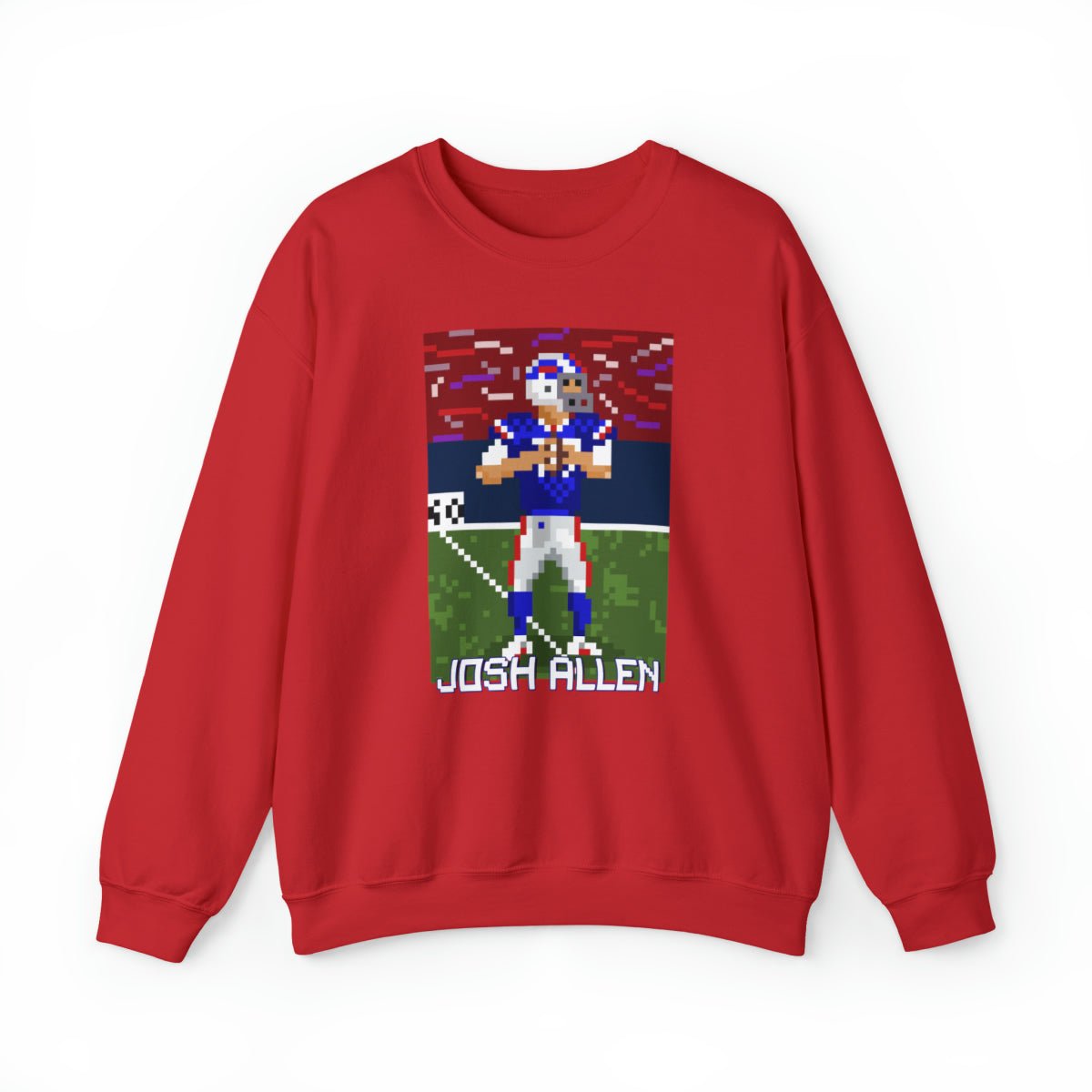 Unisex Josh Allen Pixel Art Crewneck Sweatshirt - Leveled Up Labels