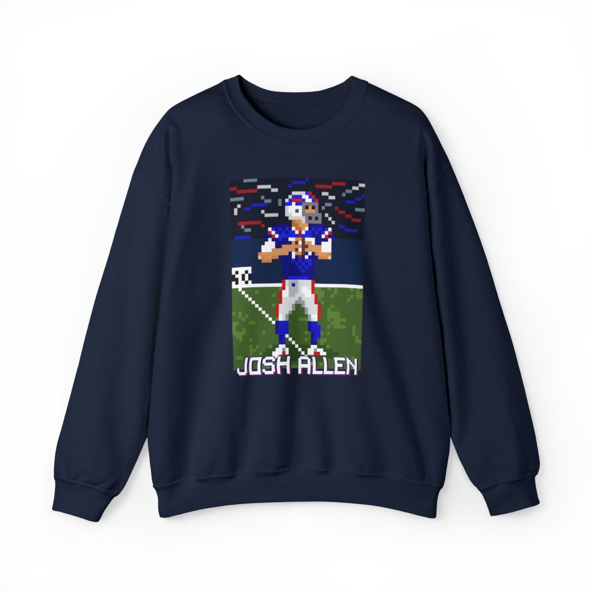 Unisex Josh Allen Pixel Art Crewneck Sweatshirt - Leveled Up Labels