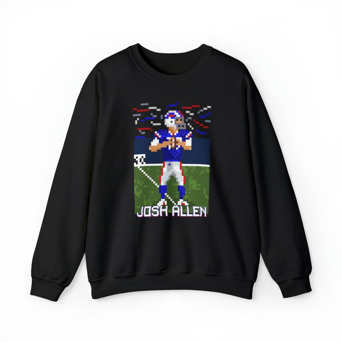 Unisex Josh Allen Pixel Art Crewneck Sweatshirt - Leveled Up Labels