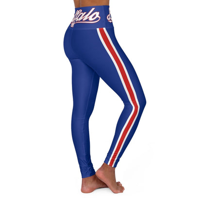 Women's Buffalo Football Jersey Leggings - Leveled Up Labels