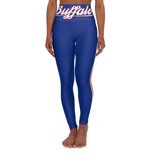 Women's Buffalo Football Jersey Leggings - Leveled Up Labels